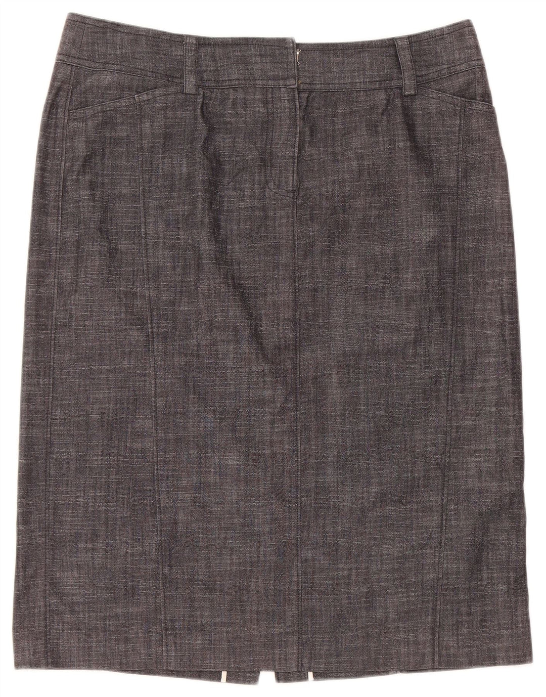 J. CREW Jupe droite femme US 12 Large W32 Coton gris