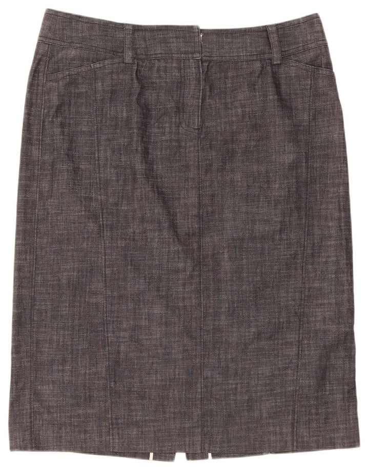 J. CREW Jupe droite femme US 12 Large W32 Coton gris