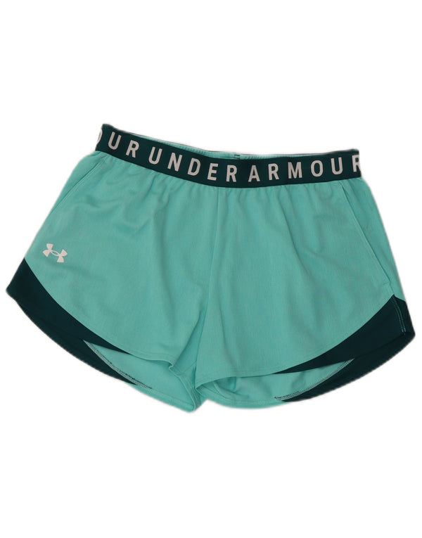 Under Armour Short de Sport Graphique Femme UK 12 Turquoise Moyen Colourblock