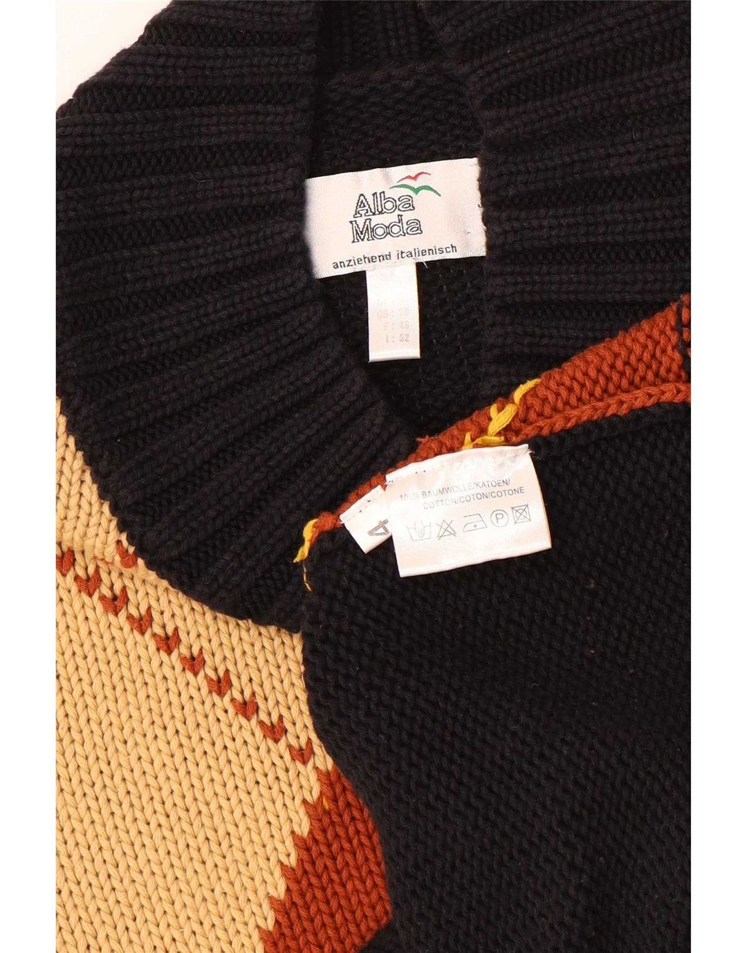 Alba Moda Pull col roulé pour femme UK 20 2XL Noir Argyle/Diamant