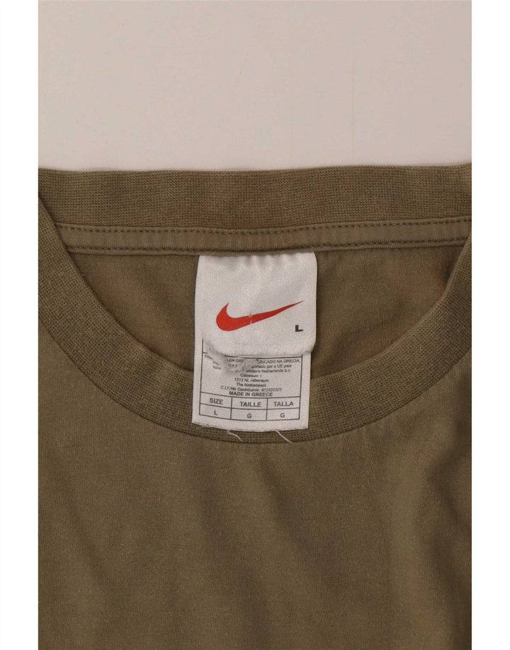 Nike T-shirt graphique pour homme en coton kaki Taille L