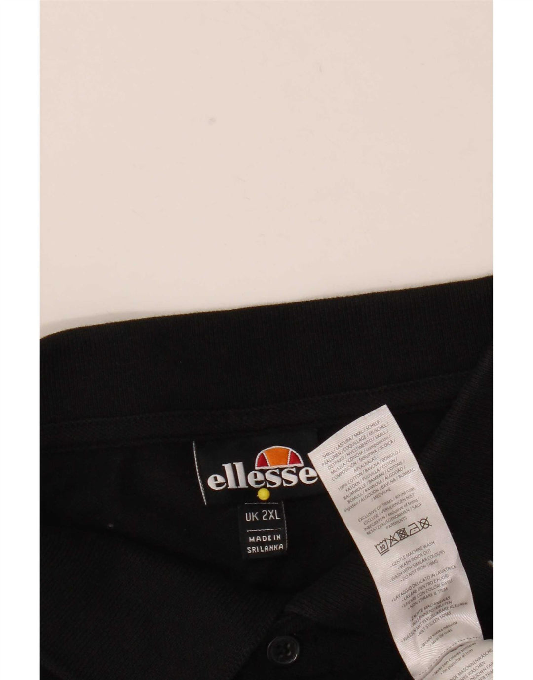 Ellesse Polo Homme 2XL Noir Coton