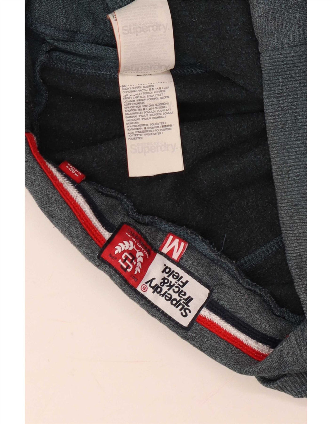 Superdry Pantalon De Survêtement Graphique Joggers Homme Gris Moyen Coton