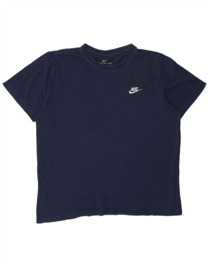 Nike T-shirt pour homme en coton bleu marine Taille L