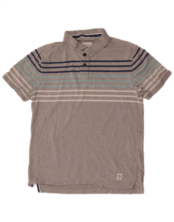 Polo Homme Fat Face Coton Rayé Gris Moyen