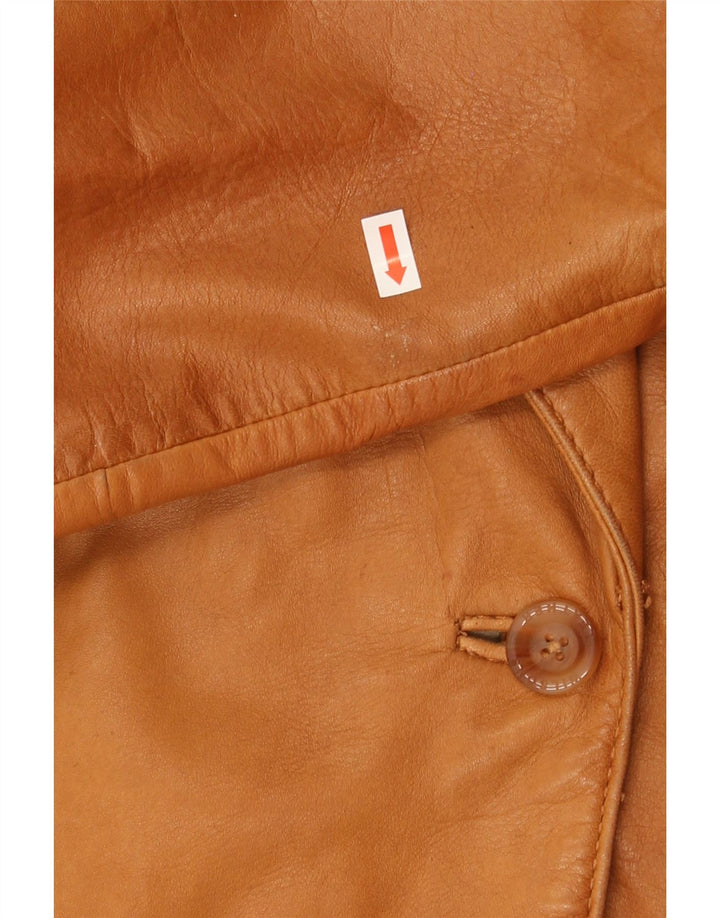 WILSONS Womens 3 Button Leather Blazer Jacket UK 18 XL Brown Leather Vintage Wilsons and Second-Hand Wilsons from Messina Hembry 