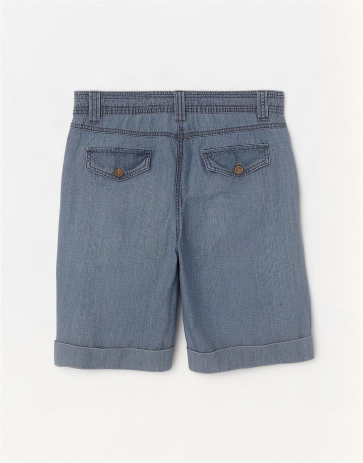 M&Co Bermuda Femme UK 14 Large W32 Bleu Coton