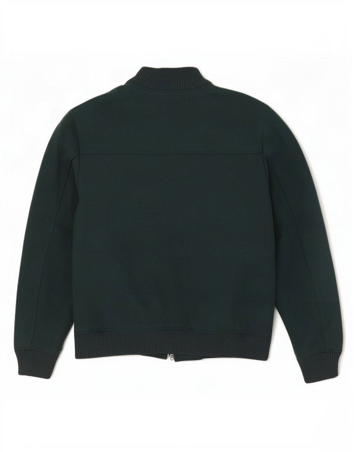 Zara Mens Bomber Jacket UK 40 Large Vert Polyester