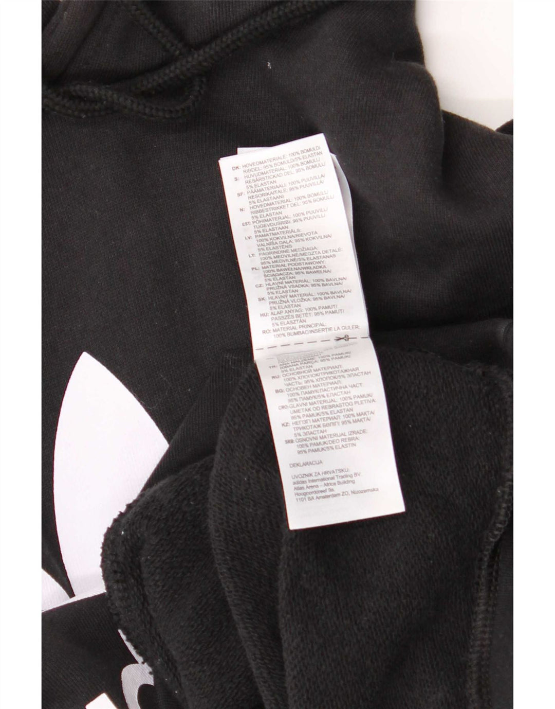 Adidas Pull à capuche graphique pour homme en coton noir moyen