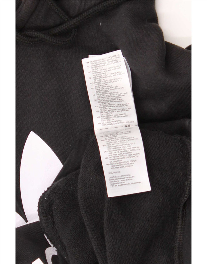 Adidas Pull à capuche graphique pour homme en coton noir moyen