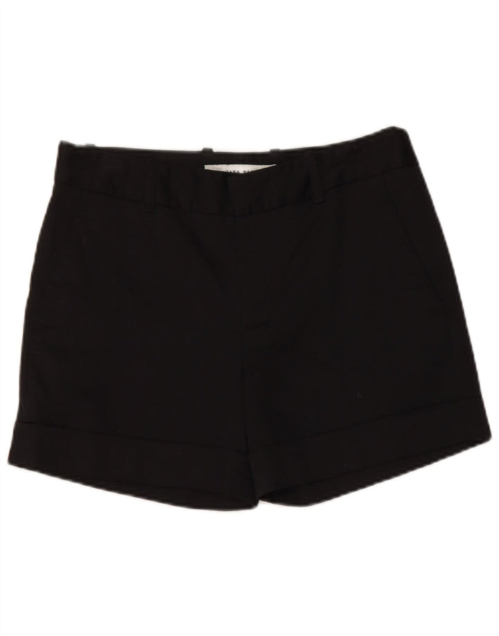 Zara Short Chino Femme Moyen W28 Coton Noir