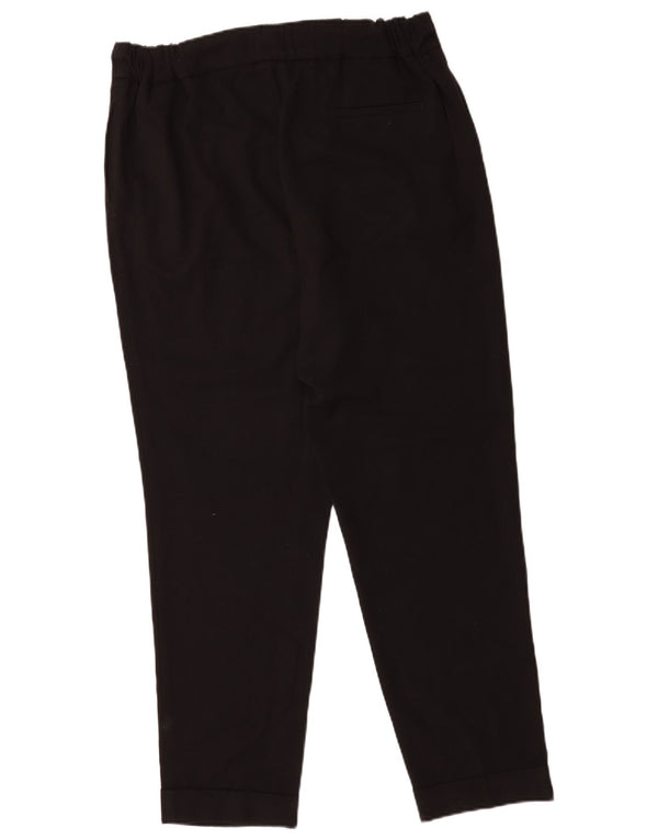 Marks & Spencer Pantalon Chino Pegged pour Femme UK 16 Large W34 L29 Noir
