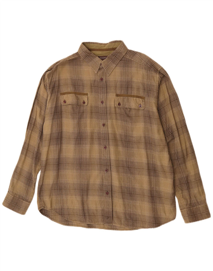 Wrangler Chemise en flanelle pour homme 2XL en coton à carreaux kaki