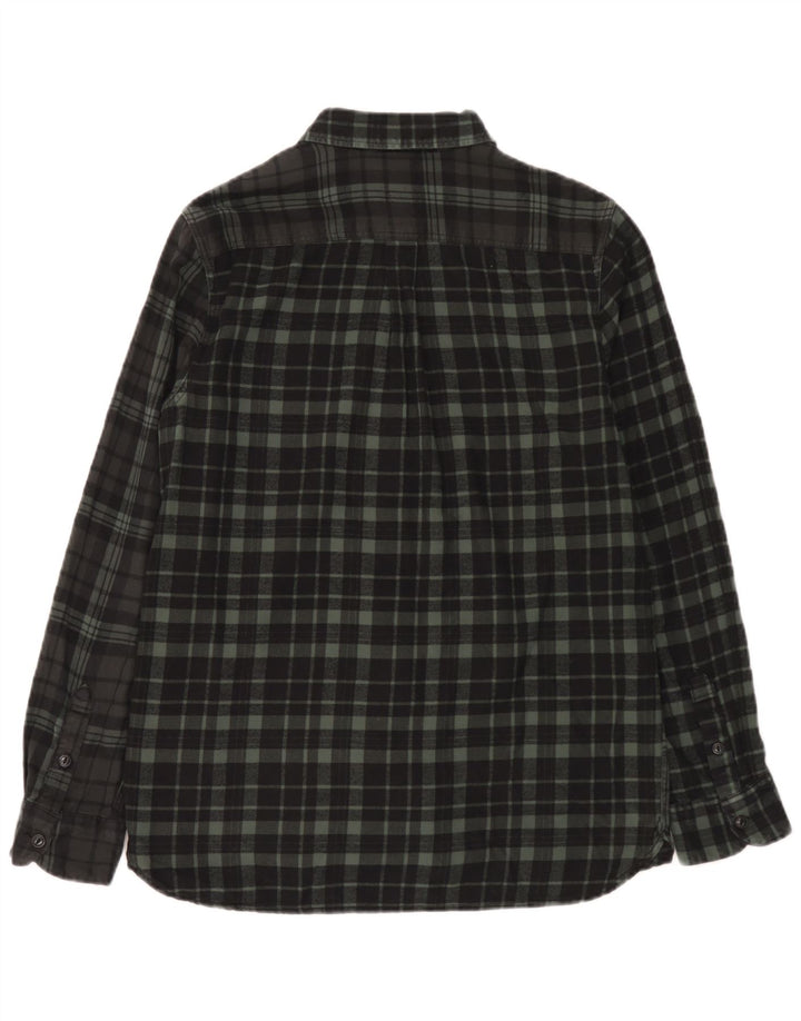Vans Chemise classique en flanelle pour homme en coton à petits carreaux verts