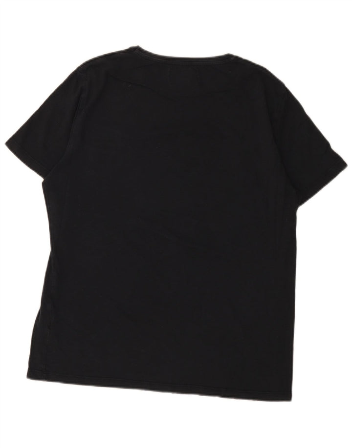 Marlboro Classics T-Shirt Graphique Homme Bleu Marine Moyen Coton