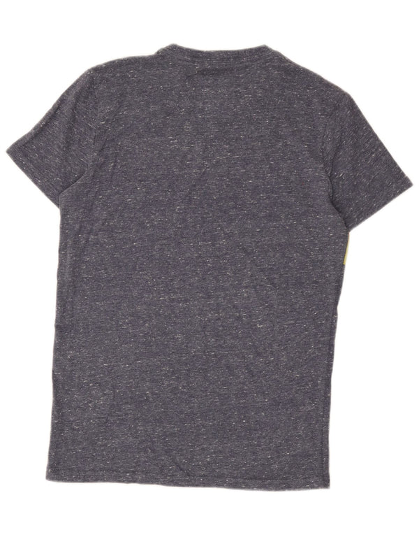 Superdry T-Shirt Graphique Homme Petit Bleu Moucheté Coton