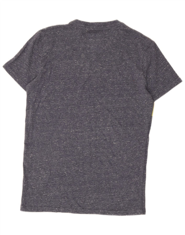 Superdry T-Shirt Graphique Homme Petit Bleu Moucheté Coton
