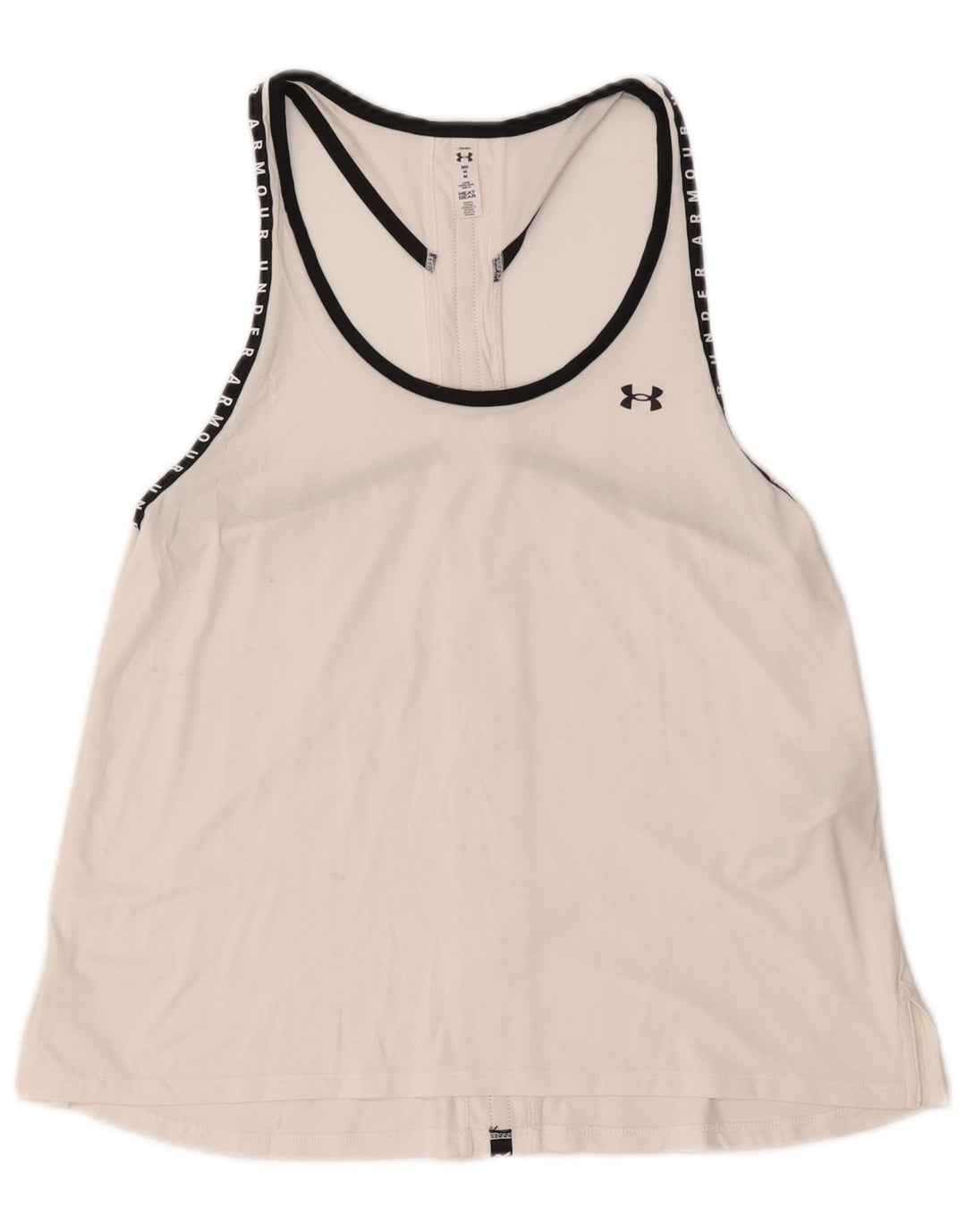 Under Armour Heat Gear Graphic Débardeur UK 12 Medium Blanc Polyester