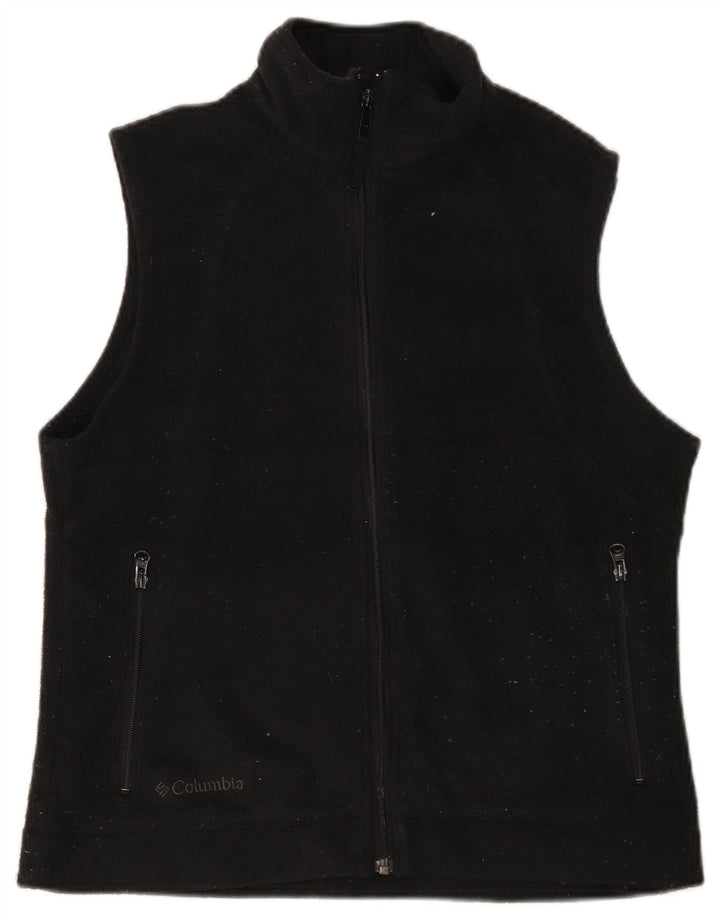 COLUMBIA Gilet Polaire Femme UK 14 Moyen Noir Polyester