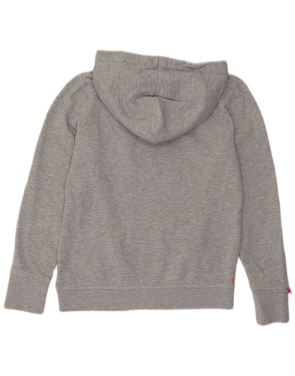 Superdry Womens Graphic Hoodie Jumper UK 16 Large Grey Cotton
