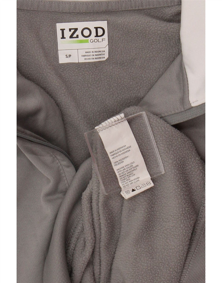 Izod Sweat-shirt à col zippé pour homme Petit gris Polyester