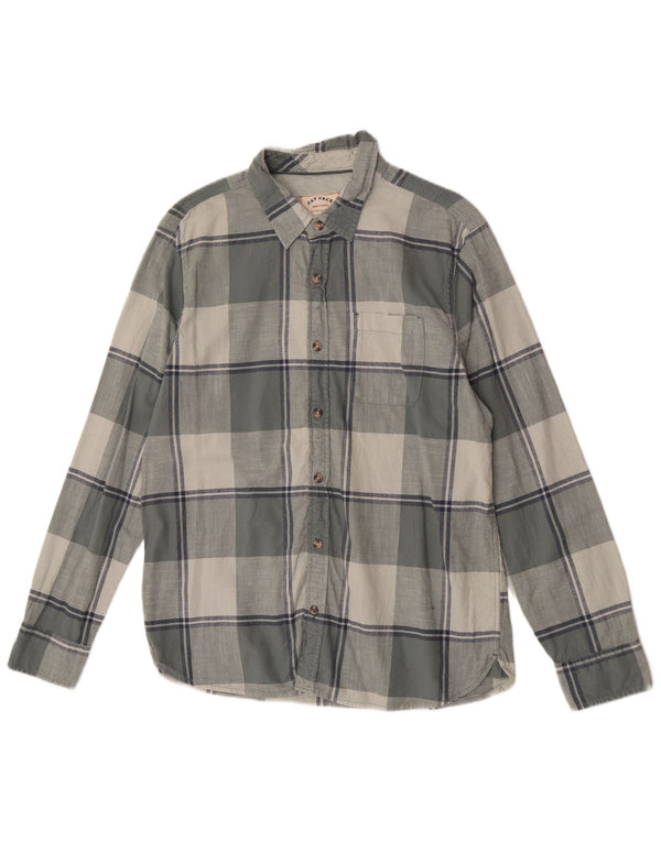 Fat Face Chemise Flanelle Homme Grand Carreau Gris Coton