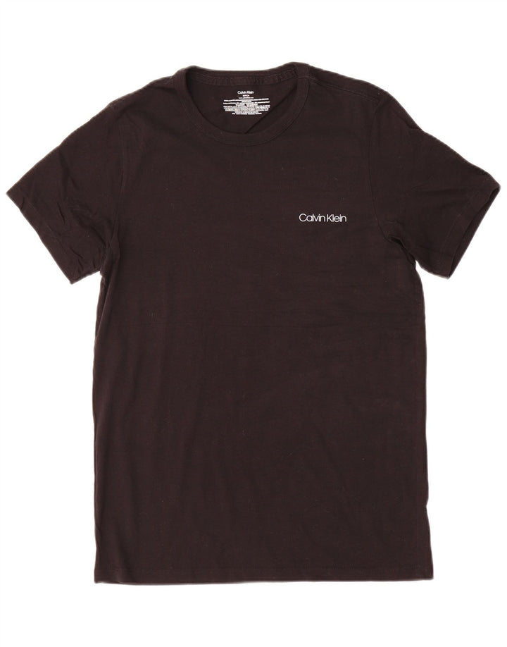 Calvin Klein T-shirt à manches courtes pour homme en coton noir Taille S