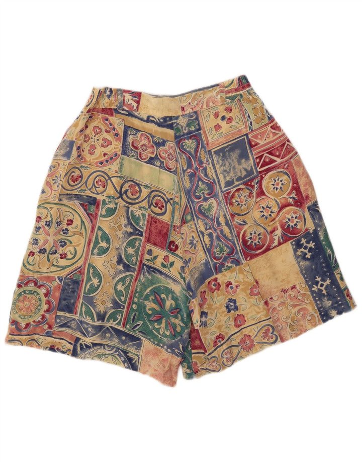 vintage Womens Pegged Chino Shorts W28 Moyen Multicolore Patchwork Soie