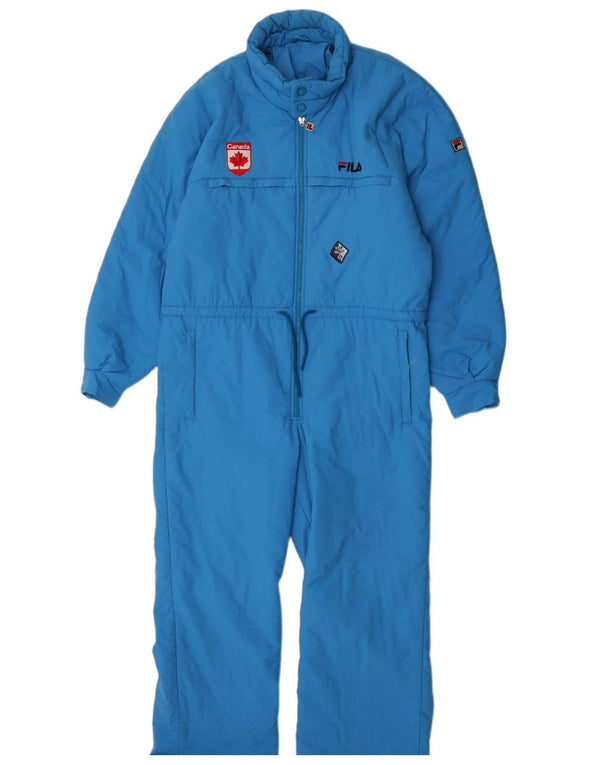 Fila Combinaison de ski à capuche pour homme IT 54 Large Bleu Polyamide