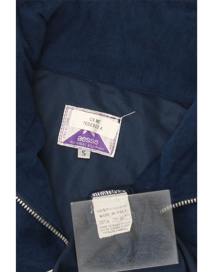 Aesse Homme Coupe Ample Pull Survêtement Haut Petit Bleu Marine Géométrique