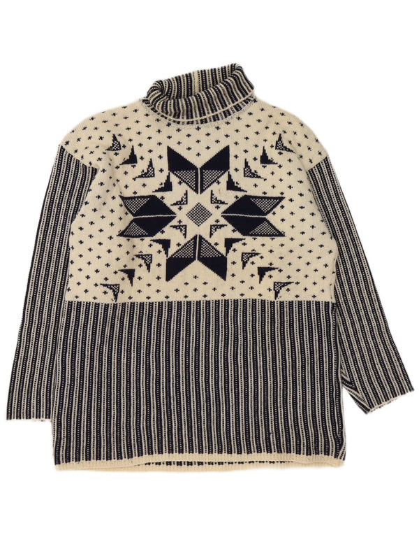 Ermenegildo Zegna Pull col roulé pour homme Large Bleu marine Fair Isle