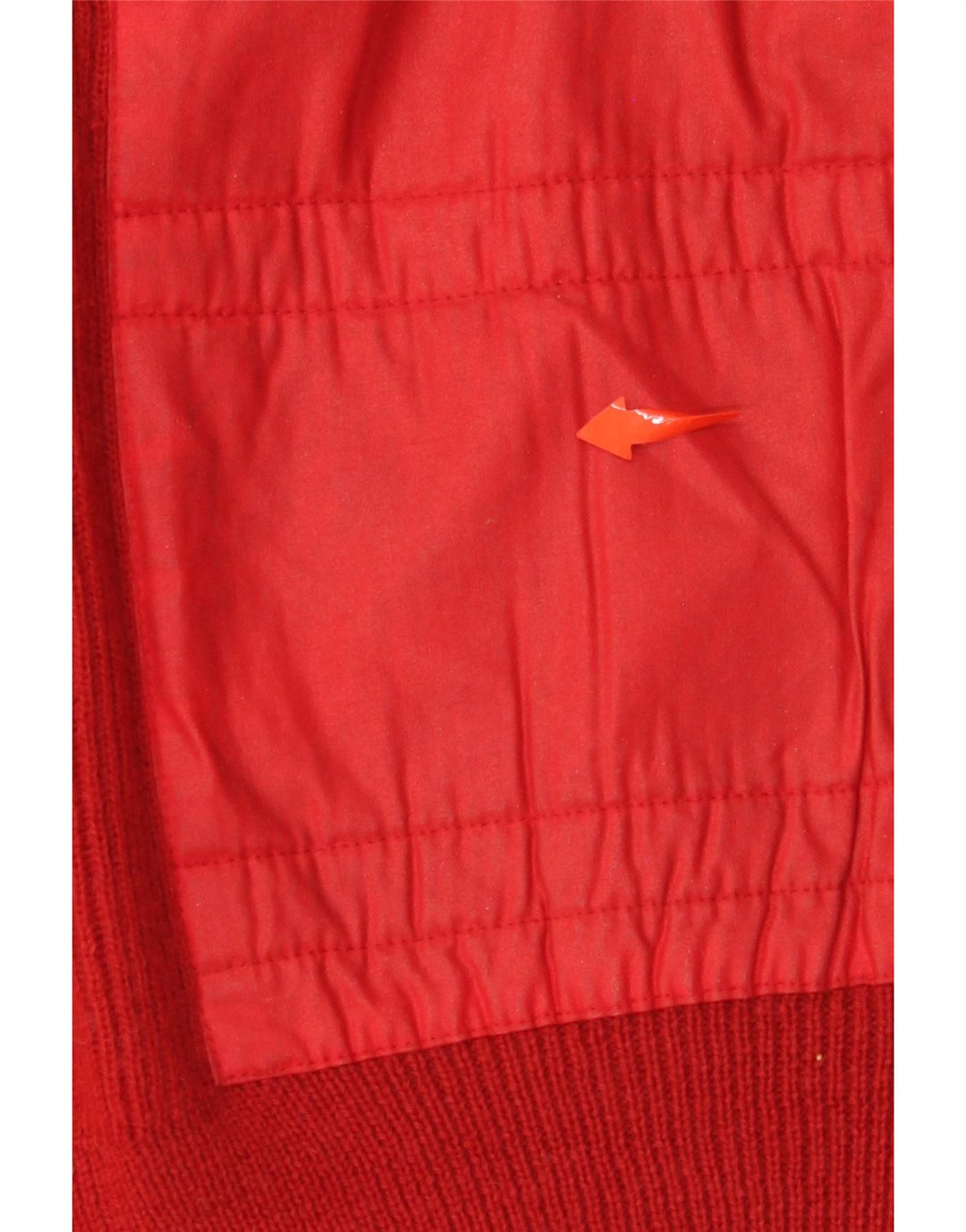 VINTAGE Pull ras du cou pour homme IT 52 Grande laine colorblock rouge