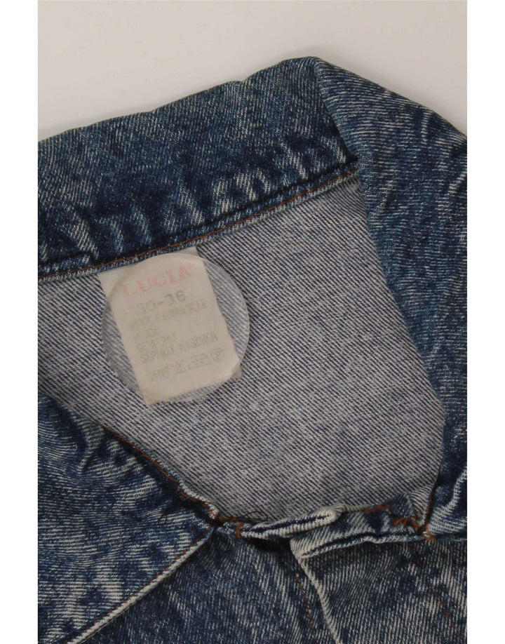 Lucia Veste en jean graphique pour homme UK 36 Petit coton bleu