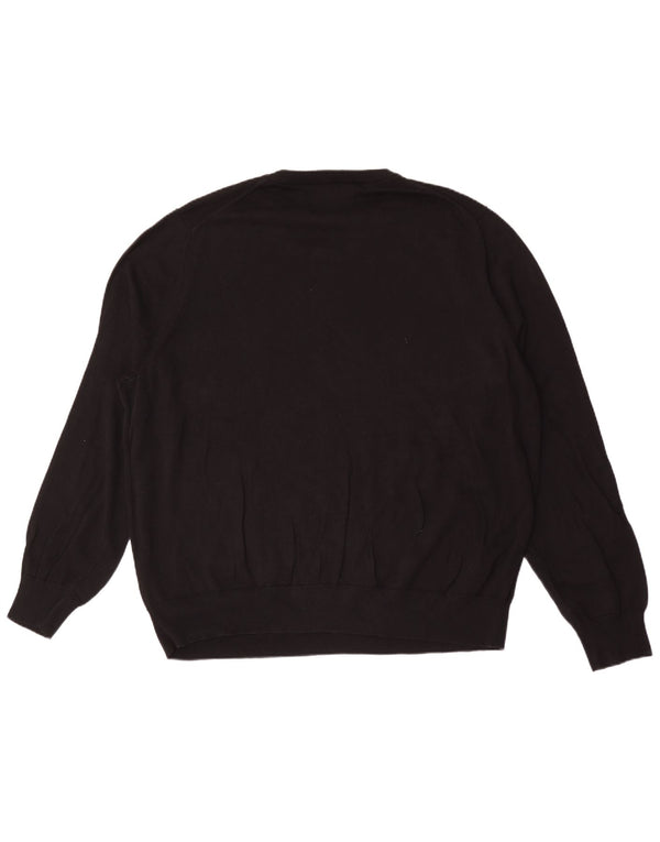 Marks & Spencer Pull col rond pour homme en coton noir 3XL