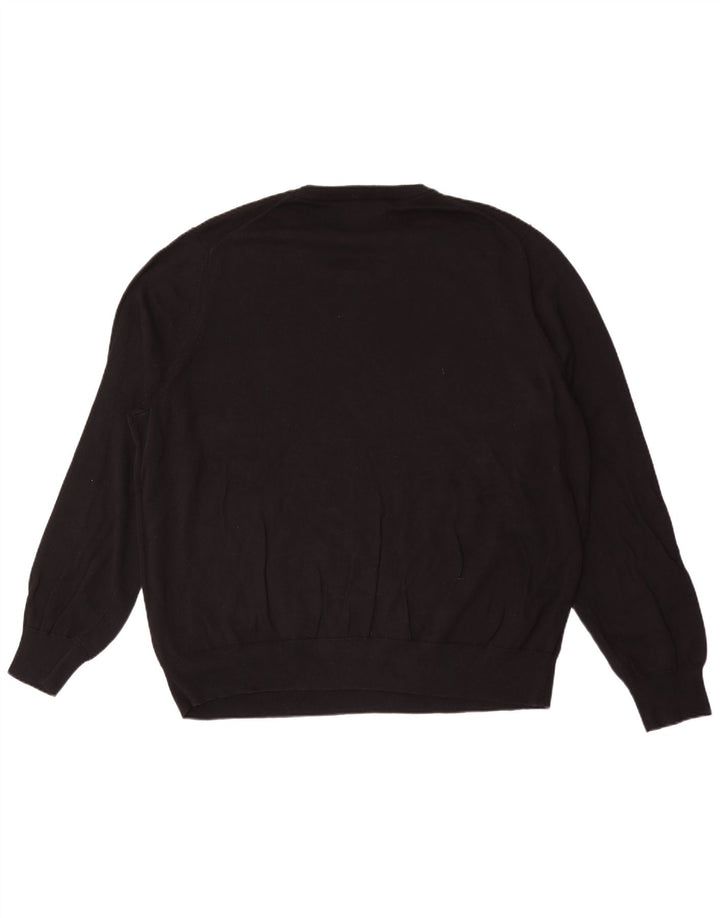 Marks & Spencer Pull col rond pour homme en coton noir 3XL