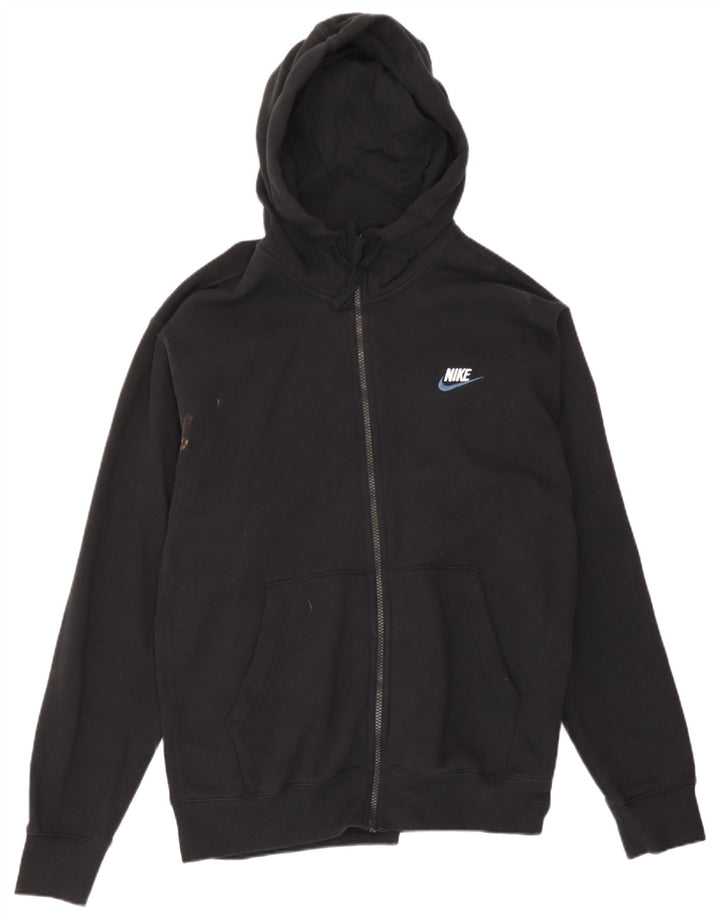 Nike Sweat à capuche zippé pour homme en coton noir moyen
