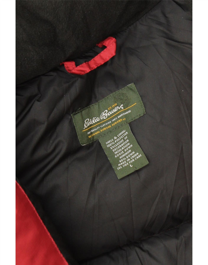 EDDIE BAUER Mens Padded Gilet UK 40 Large Red Polyester Vintage Eddie Bauer and Second-Hand Eddie Bauer from Messina Hembry 