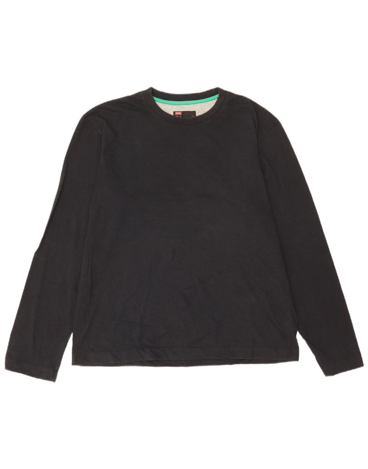 Diesel Haut Graphique Homme Manches Longues XL Coton Noir