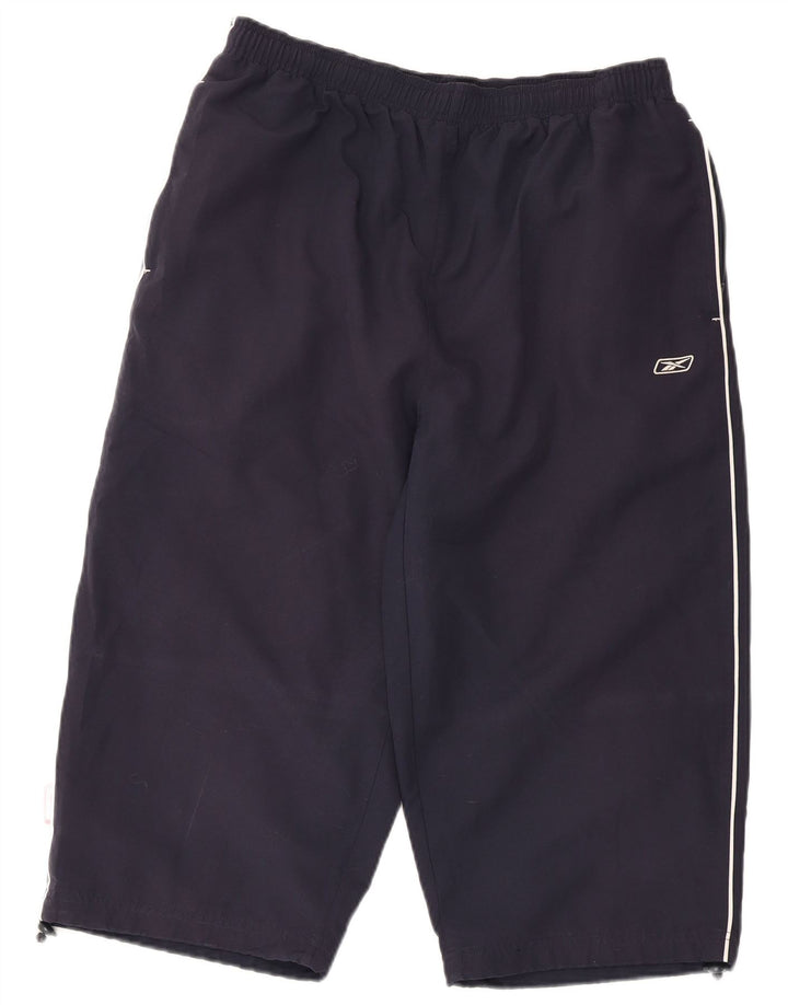 Reebok Bermuda Sport Homme Bleu Marine Moyen Polyester