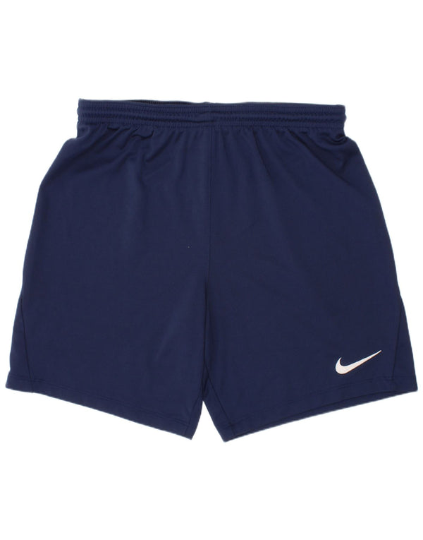 Nike Short de sport Dri Fit pour garçon 13-14 ans XL Bleu marine Polyester