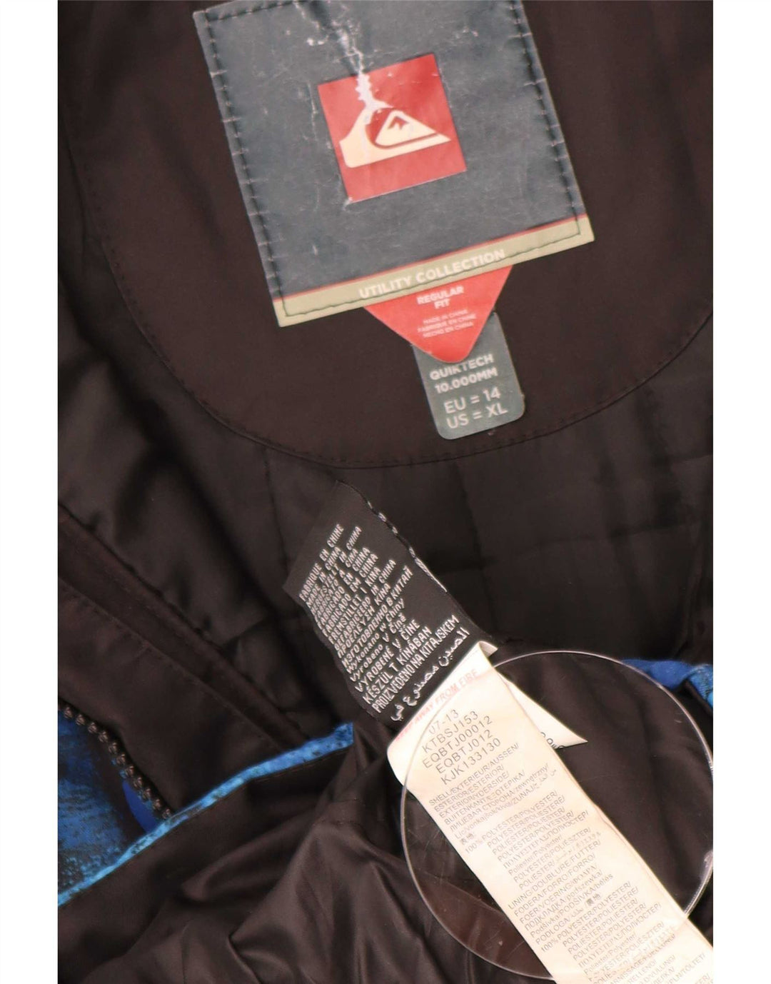 Quiksilver Veste de ski graphique garçon 13-14 ans Bleu Polyester