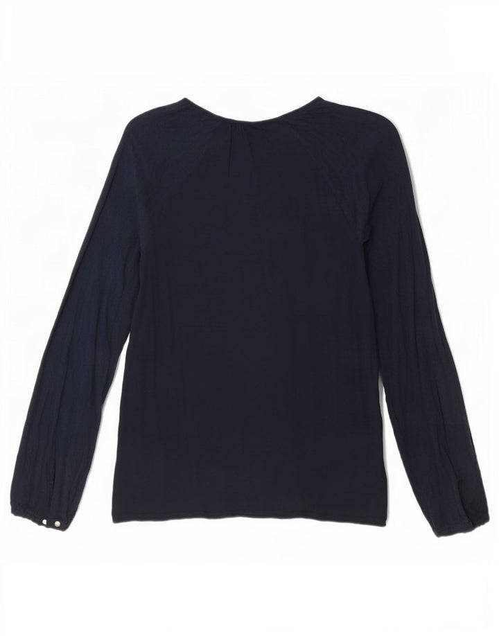 Tommy Hilfiger Haut à manches longues pour femme US 6 Medium Bleu marine Viscose