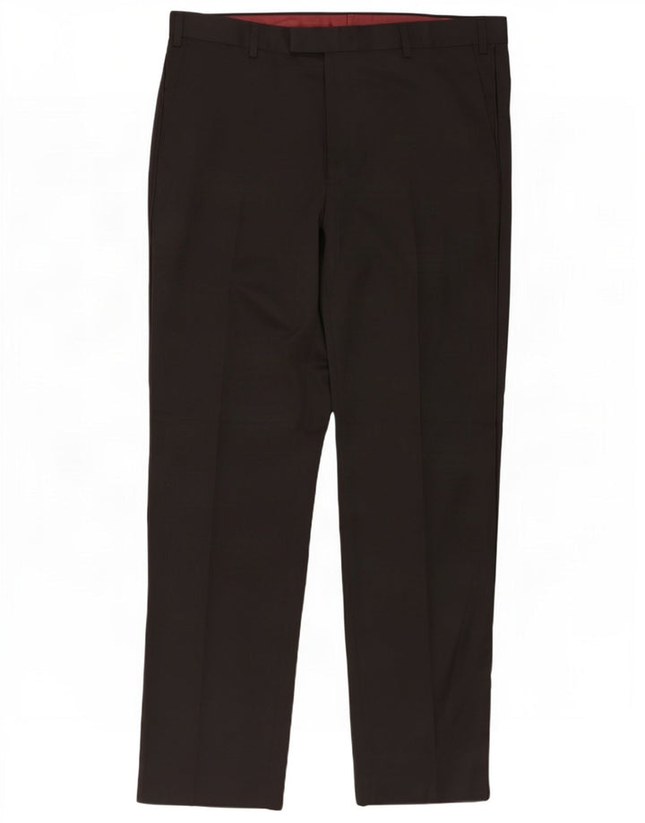 Marks & Spencer Pantalon de costume classique pour homme W38 L31 Noir Polyester
