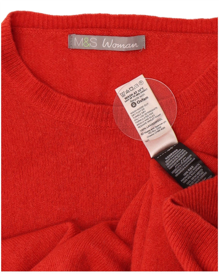 Marks & Spencer Pull col bateau pour femme UK 12 Orange moyen