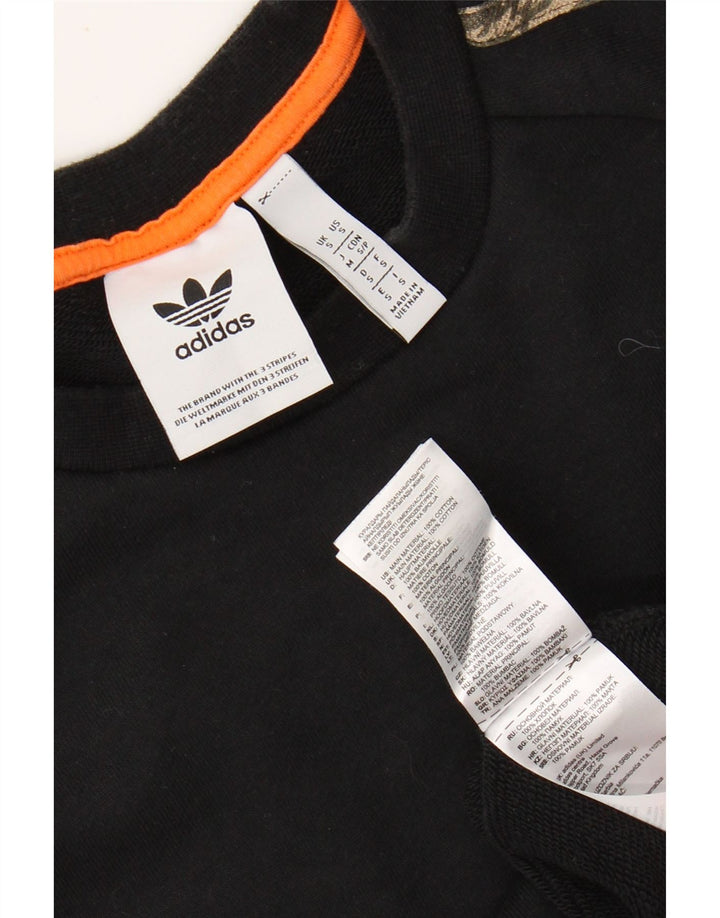 ADIDAS Sweat-shirt pour hommes Petit coton noir