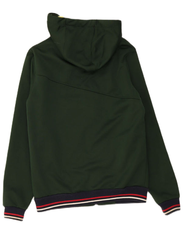 Tommy Hilfiger Pull à capuche zippé pour homme en polyester vert moyen