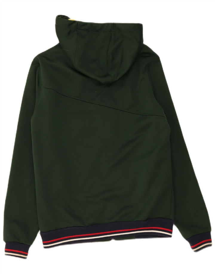 Tommy Hilfiger Pull à capuche zippé pour homme en polyester vert moyen