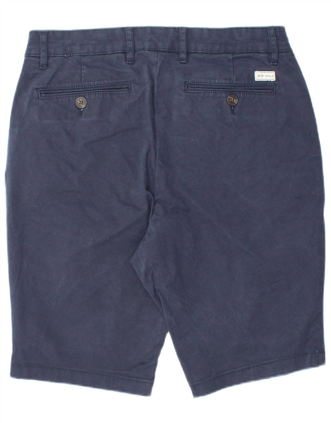 JACK WILLS Short Chino Homme Coupe Slim W32 Bleu Marine Moyen Coton