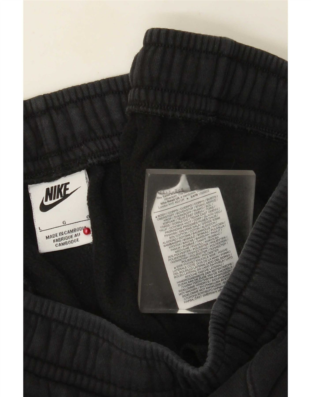 Nike Pantalon de survêtement pour femme en coton noir Taille L