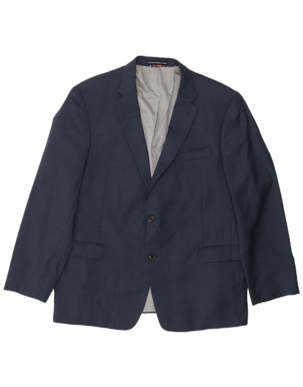 Tommy Hilfiger Veste Blazer 2 Boutons Homme UK 46 3XL Bleu Marine Laine